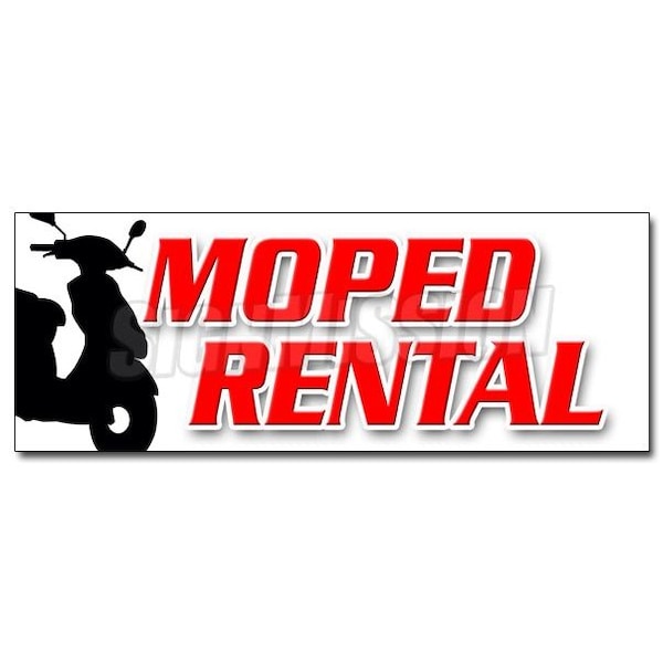 Signmission MOPED RENTAL DECAL sticker scooters bikes rent carts kayak motorbike, D-48 Moped Rental D-48 Moped Rental - main